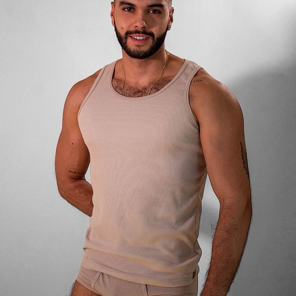 BATTYSTA KHAKI KANGAROO TANK TOP